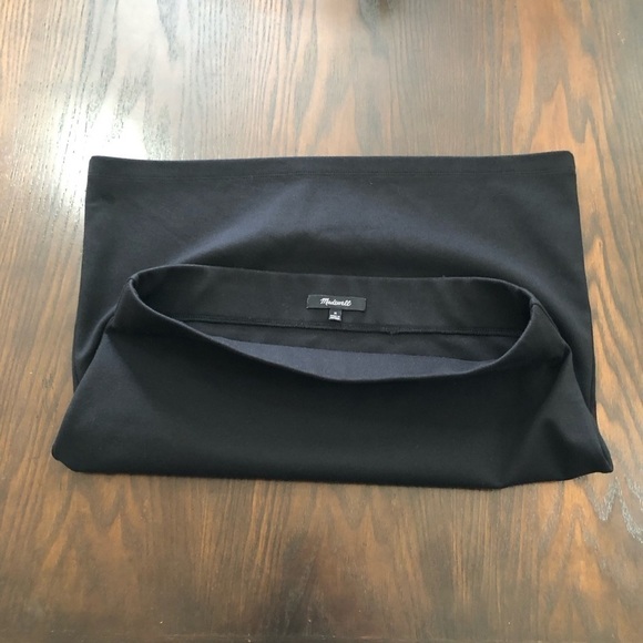 MADEWELL BLACK PENCIL SKIRT Medium Cotton NylonElastane business casual work - Picture 4 of 9